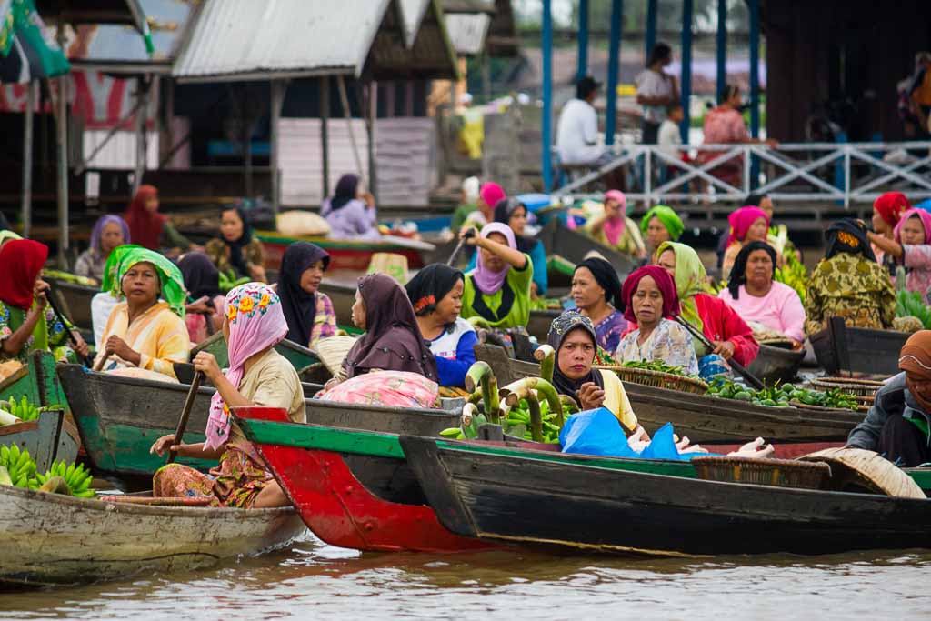 Lok Baintan Floating Market in Banjarmasin, Indonesia