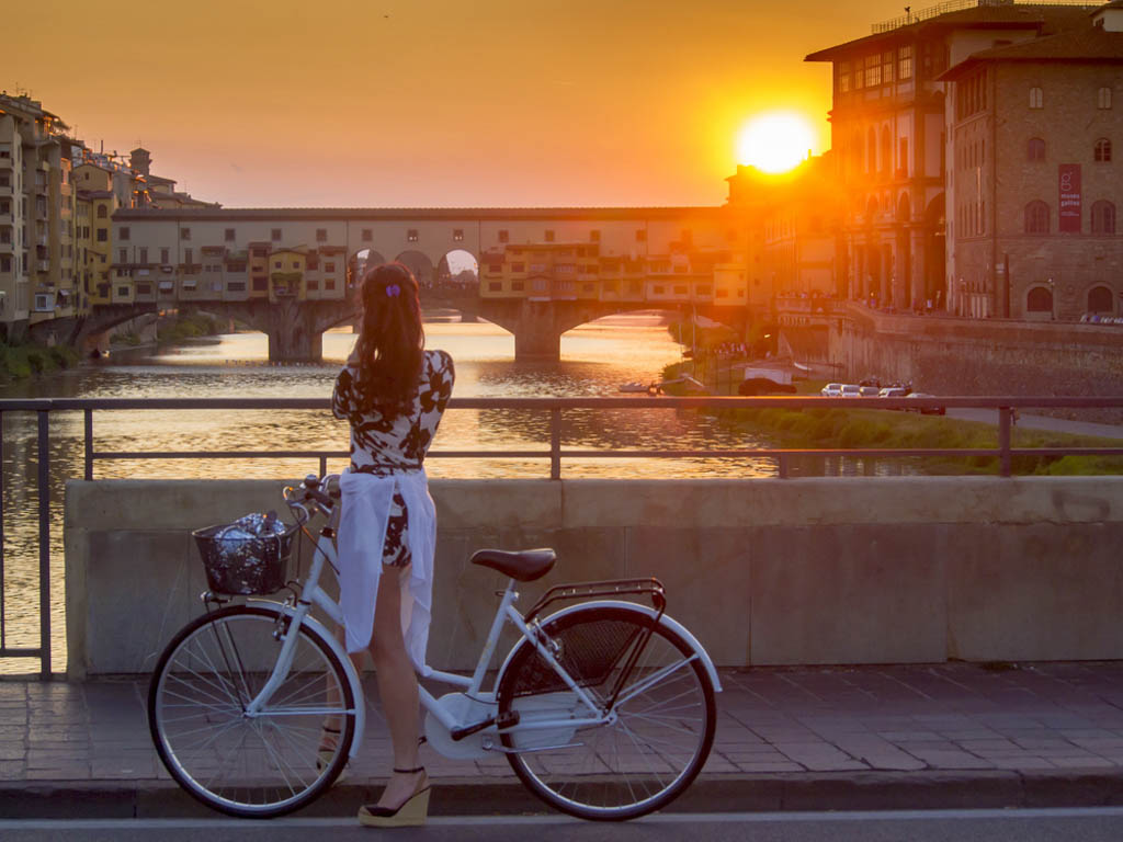 Biking in Florence, Italy