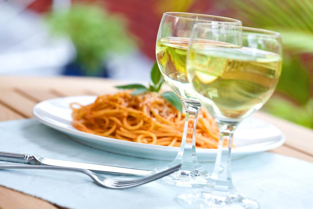 Pasta and wine, Italy