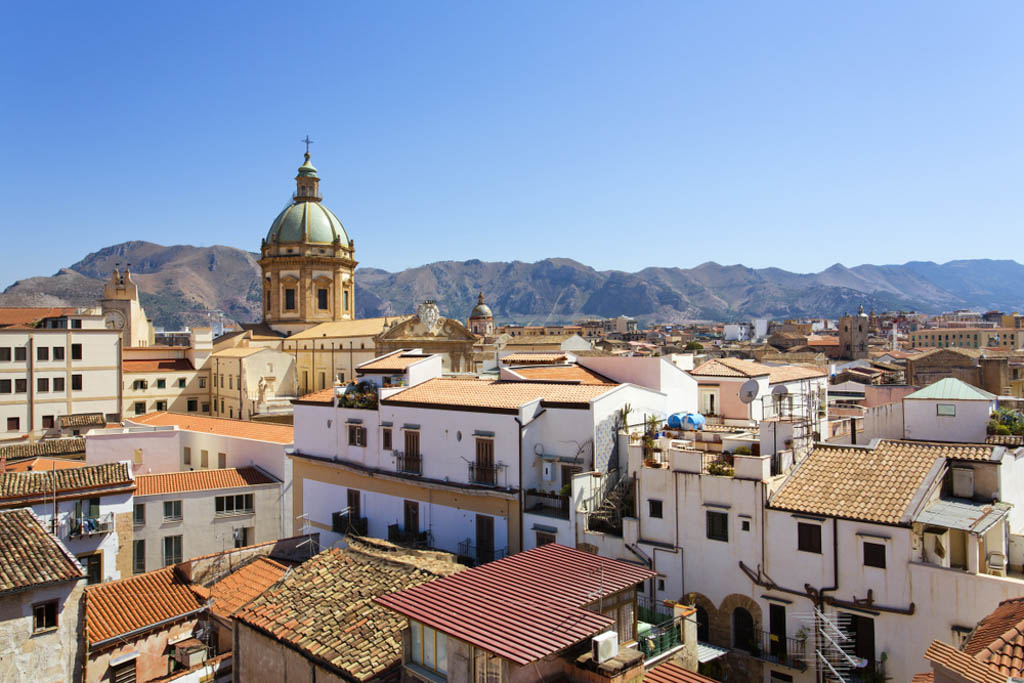 Aerial view of Palermo, Sicily, Italy