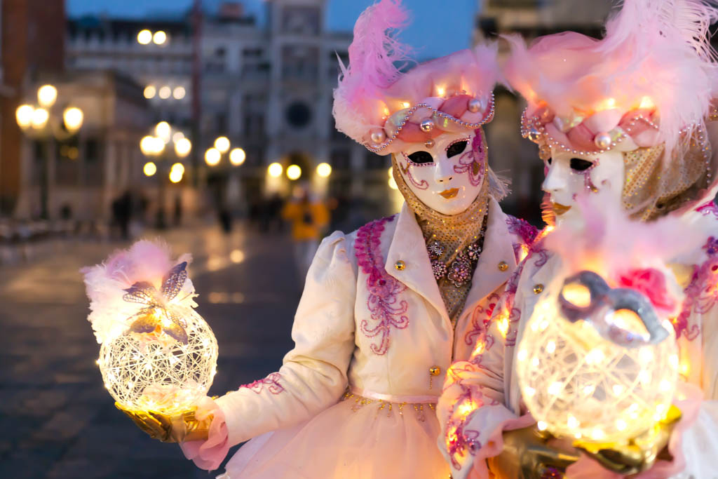 Wonderful masks at the Carnival in Venice, Italy