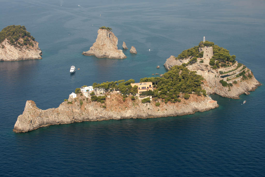 Island of Li Galli in the Bay of Salerno, Italy