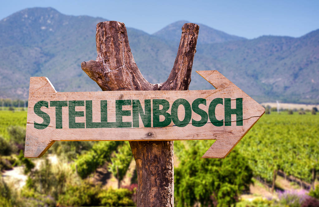 Stellenbosch winery direction sign