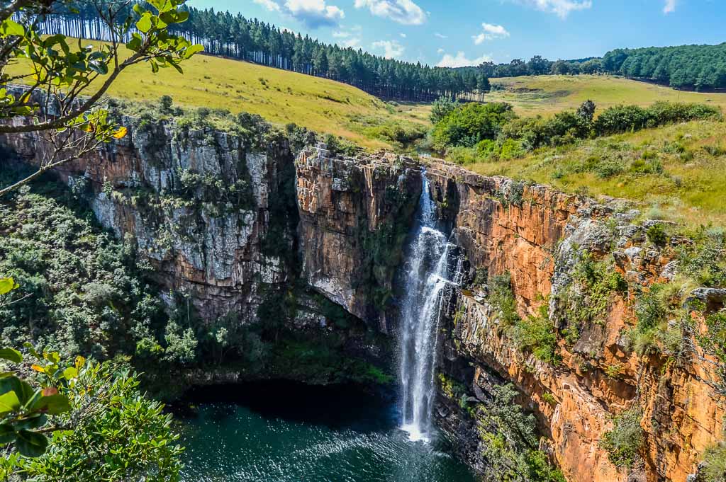 Picturesque green Berlin water fall in Sabie, Graskop in Mpumalanga South Africa