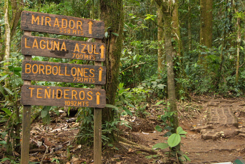 Rio Celeste Hiking Signs, Costa Rica