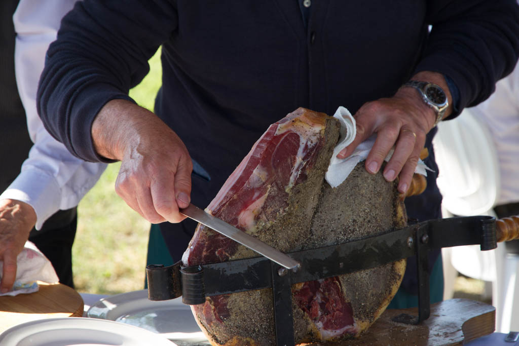 Hand cut Ham, prosciutto