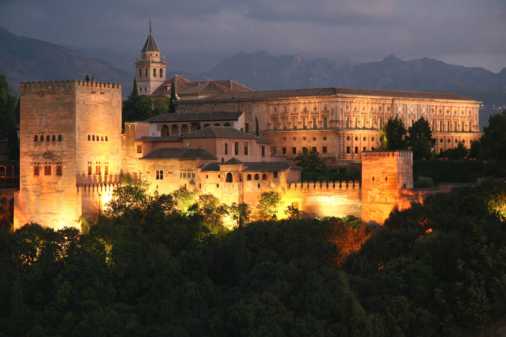 Alhambra Granada at twilight