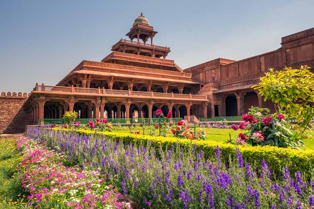 Antient abandoned city of Fatehpur Sikri n the Agra District of Uttar Pradesh, India.