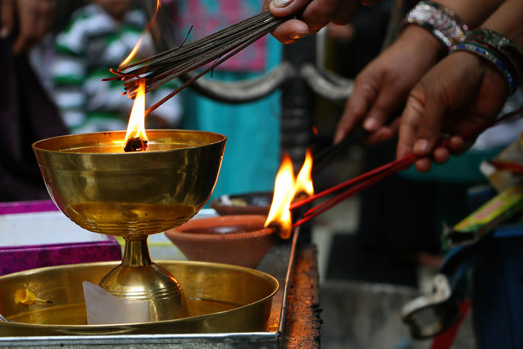 Lighting Incense, Nizamuddin Dargah, Delhi