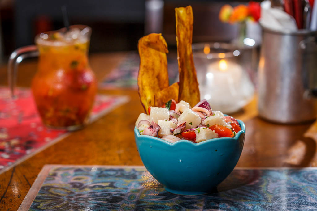 Bowl of Ceviche and Cocktail, Cartegena