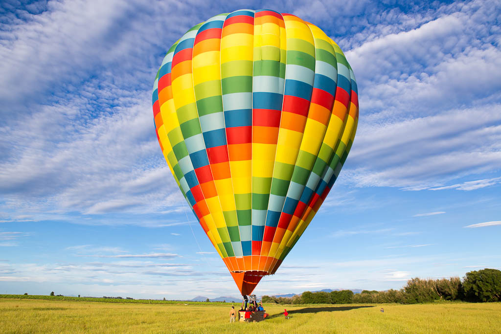 Hot Air Baloon Flight, Canterbury Plains