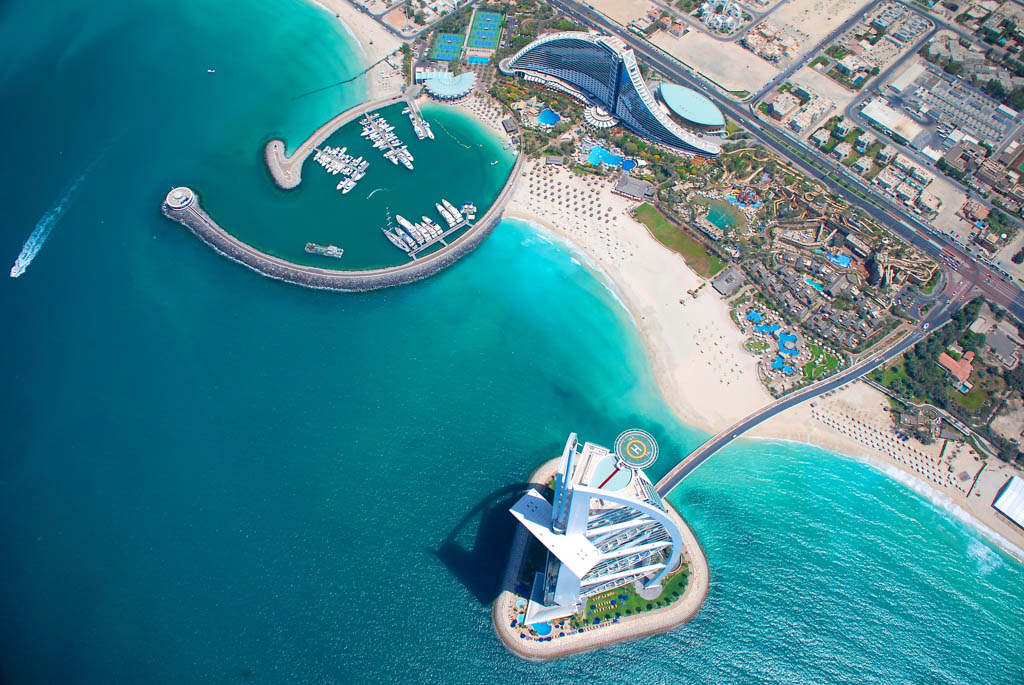Playground for the rich, Burg Al Arab, Jumeira Beach Hotel and for the less well off Wild Wadi water park.