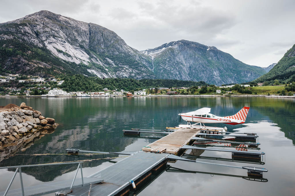 seaplane in Hardangerfjord in Norway
