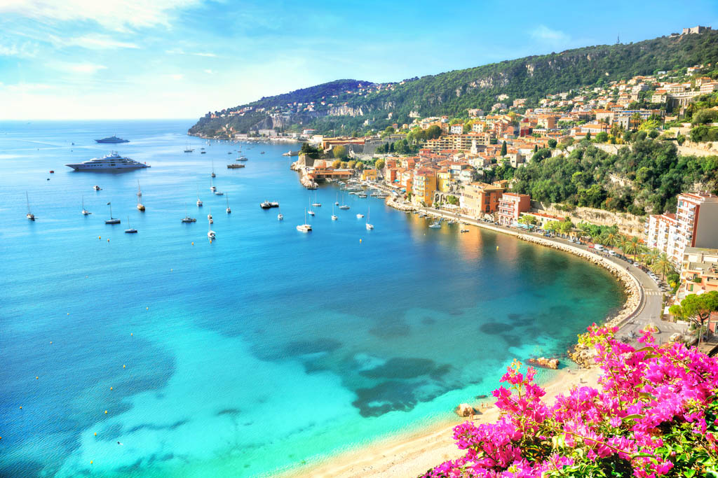 Luxury resort of Villefranche sur Mer. French Riviera, Cote d'Azur, France