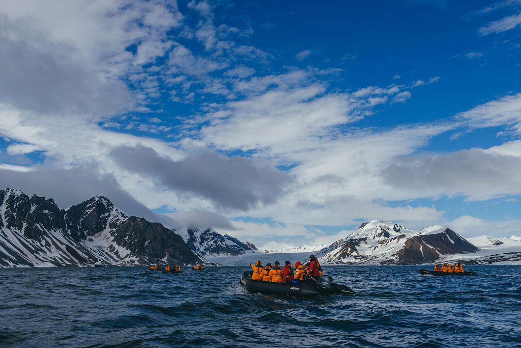 Quark Expeditions, Zodiac Crusing in Remote Arctic, Credit David Merron